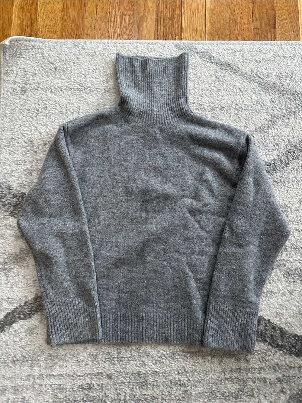 Zara Kids Gray Ribbed Turtleneck Sweater